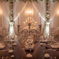 European Design Candelabrum Luxury Design Ornate Metal Candle Stand for Wedding