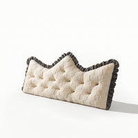 Headboard Cushion Crown-Shaped Backrest Cushiony Padding Backrest Cushion for Sofa