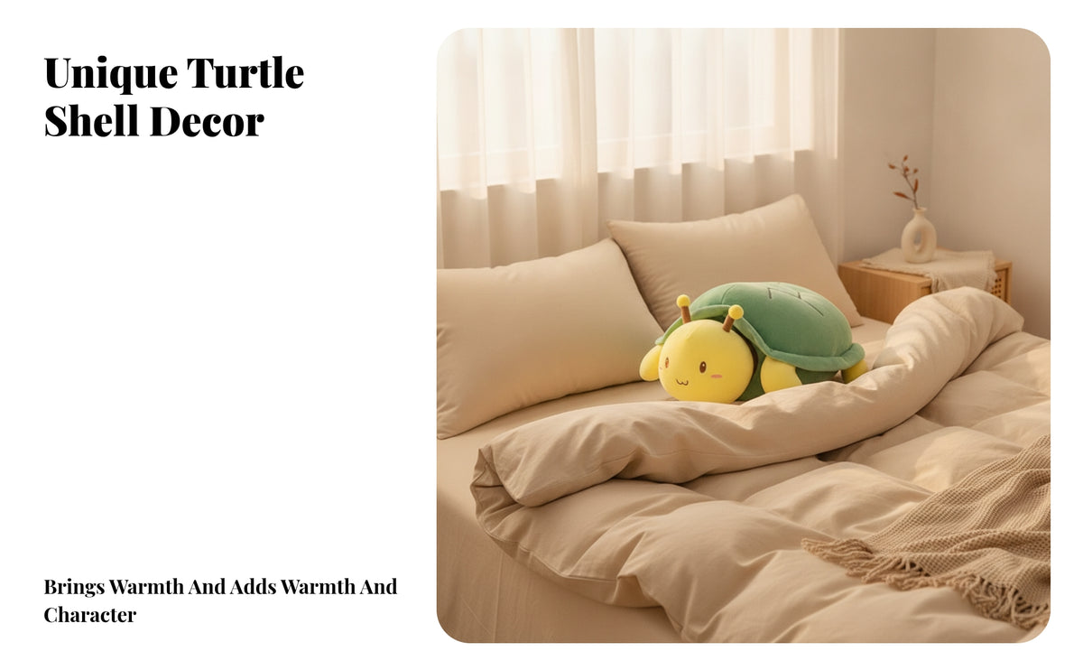 Turtle Fuzzy Stuffed Cushion Cuddle Cushion Stitched Embroidered for Cuddling