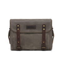 Detachable Motorcycle Saddlebag, Water-Resistant, Canvas, 30L, with Leather Trim