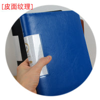 A4/B5/A5 PU Leather Loose-Leaf Notebook Cover with Metal Binder, 20/26/30-Hole