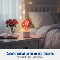 Heart-Shaped Night Light, Gradient Rose, Voice Control, Home Decor