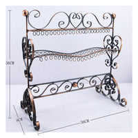 Double-Sided Iron Art Earring Display Stand for Studs and Dangles