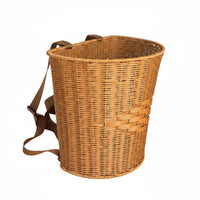 Reinforced Frame Plastic Wicker Pack Basket Adjustable Straps Rattan Design Foraging Basket Ergonomic Design Outdoor Gear Waterproof for Gardeners