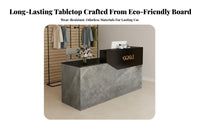 Stable and Sturdy Retail Checkout Counter Long-Lasting Construction Commercial Checkout Desk Scratch-Resistant Modern Reception Desk Waterproof Surface for Retailers, Salon Owners, Receptionists, Restaurants, Cafes, Salons, Hotel Lobbies