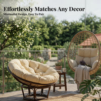 Hanging Swing Seat Cushion Soft Textile Round Hanging Basket Chair Cushion for Balcony, Living Room