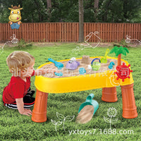 Kids Sand and Water Play Table with Accessories for Outdoor Garden