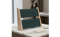 Double-Tier Jewelry Stand Sturdy Wood Frame Wooden Necklace Rack Desktop Jewelry Organizer Space Saving Earring Display Rack
