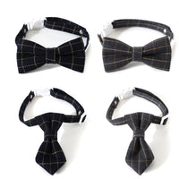 Pet Plaid Bow Tie Collar with Bell for Cats and Small Dogs, Adjustable Necktie Accessory
