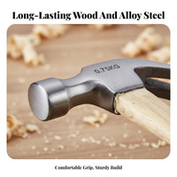 Long-Lasting Claw Hammer High-Carbon Steel Head Woodworking Hammer Non-Slip Grip for Woodworkers, Carpenters, Workshops, Framing