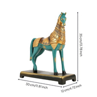 Horse Statue Embossed Horse Statue with Base Antique-Inspired for Art Collectors