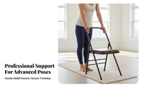 Foldable Iyengar Mind-Body Practice Chair Multi-Functional Mind-Body Practice Auxiliary Chair Stretching Assistance Fitness Equipment Heavy Duty for Beginners, Seniors, Home Gym