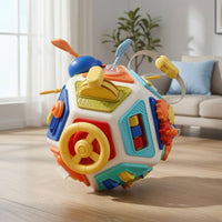 Tactile Busy Ball with Interactive Elements Sensory Busy Ball Colorful Toy with Spinners Educational for Toddlers