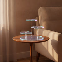Hexagonal Display Stand Stepped Acrylic Display Stand Clear for Collectors, Retail Counter