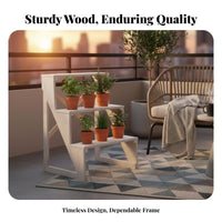 3-Tier Plant Stand Waterproof 3-Tier Ladder Shelf Multi-Purpose for Living Room