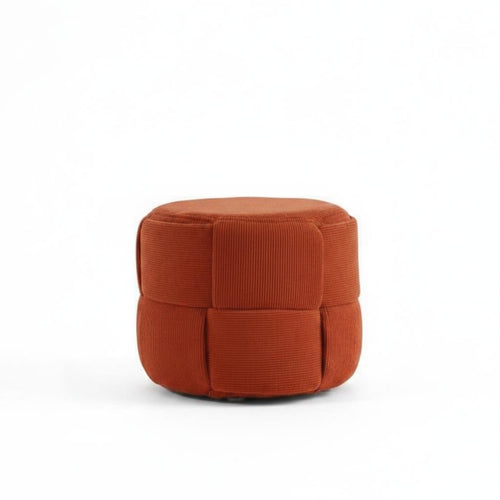 Woven Ottoman Stool Handwoven Round Woven Stool Multiuse for Dressing Table