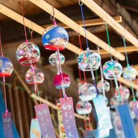 Japanese Style Cherry Blossom Glass Wind Chime Handmade Gift Ornament