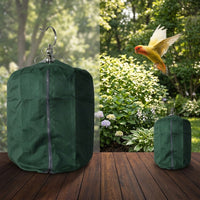 Round Bird Cage Cover, Nylon Blackout Birdcage Cover and Bird Cage Drape, Light-Blocking Parrot Cage Cover for Birds, L-Large Size Budgie Cover