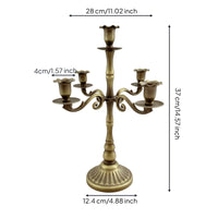 Metal Candelabra Antique Candelabrum Decorative Candle Holder Gothic for Weddings, Mantels