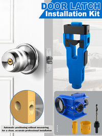 Ball Lock Hole Saw Kit for Wood and Metal Doors with Latch Mortise Tool Set