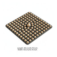 Acupressure Foot Massage Mat Wooden Beads Foot Reflexology Mat Easy to Use