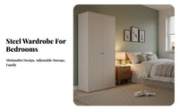 Formaldehydesafe clear ofstanding Metal Wardrobe Easy Assembly clear ofstanding Metal Armoire Minimalist Design Bedroom Furniture long-lasting Construction for Renters, Students, Homeowners, Dorm Room, Walk-in Closet