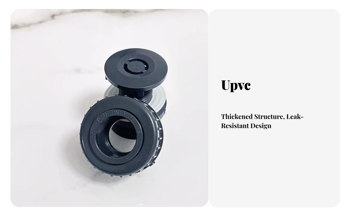 Aquarium Bulkhead Fitting Quick Connect PVC Bulkhead Fitting Leak-Resistant Seal Fish Tank Drain Connector for DIY Enthusiasts, Sump, Hydroponics