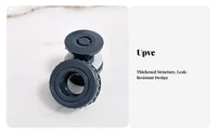 Aquarium Bulkhead Fitting Quick Connect PVC Bulkhead Fitting Leak-Resistant Seal Fish Tank Drain Connector for DIY Enthusiasts, Sump, Hydroponics