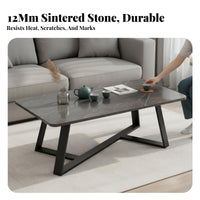 Rectangular Table with Geometric Legs Modern Design Household Furniture Easy to Clean Sturdy Construction for Interior Designers