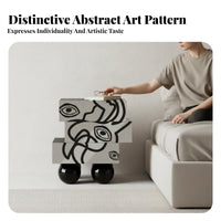 Small Nightstand Wabi-Sabi aesthetic Amorphous Side Table Hand-Painted Finish
