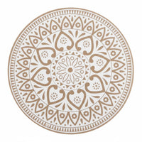 Round Jute Placemat Decorative Woven Round Placemat Versatile Use Boho Dining Heat-Resistant Pad for Restaurant, Wedding