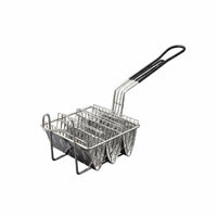Fryer Basket Detachable Handle Molding Basket Separate Compartments Tortilla Frying Rack for Restaurant Owners, Chefs, Snack Bar