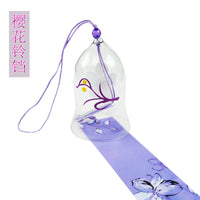 Japanese Style Cherry Blossom Glass Wind Chime Handmade Gift Ornament