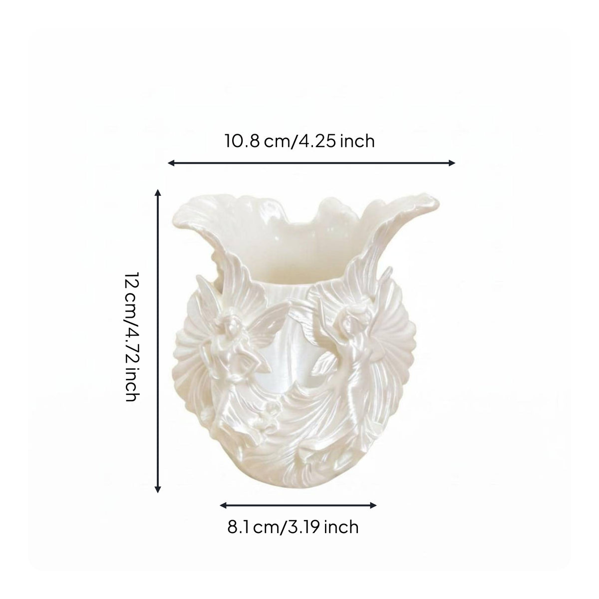 Fairy Vase Cup Ornamental Figures Vanity Brush Cup Open Top