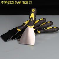 Stainless Steel Putty Knife Scraper with Dual-Tone Handle for Cleaning and Spreading
