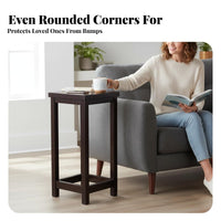 Corner Design Two-Tier Pedestal Stand Space-Saving Indoor Furnishing Multi-Purpose Accent Table Stable and Sturdy for Homeowners, Apartment Dwellers, Interior Decorators, Living Room, Bedroom, Entryway, Hallway
