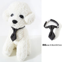 Pet Plaid Bow Tie Collar with Bell for Cats and Small Dogs, Adjustable Necktie Accessory