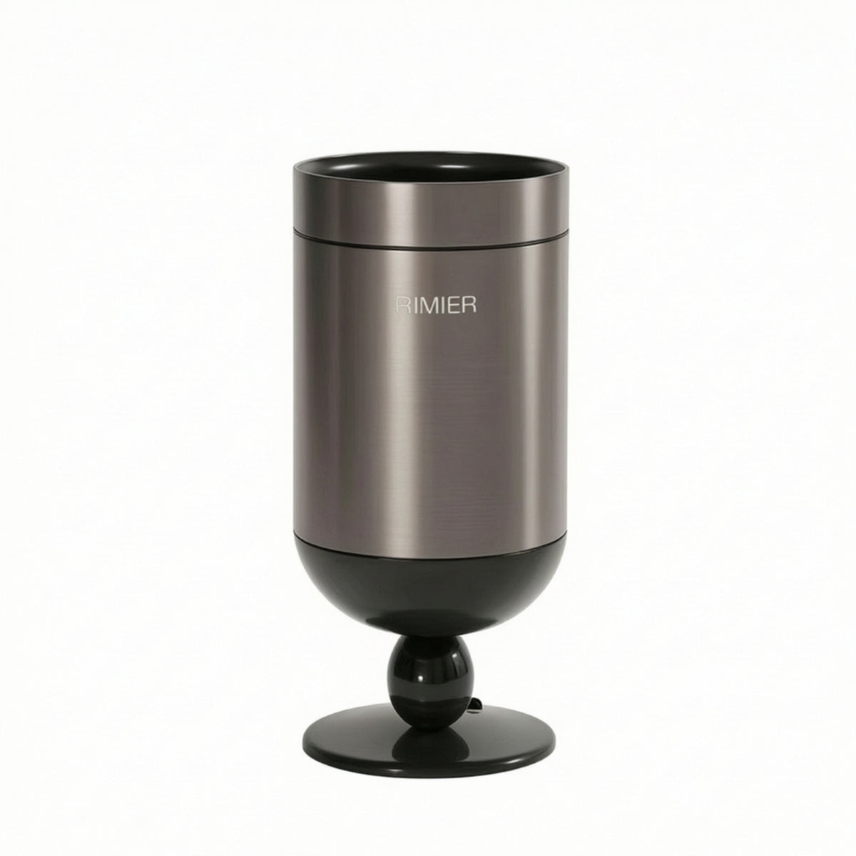 Stainless Steel Trash Can with Wheels Pedestal Trash Bin with Wheels Portable Wastebasket Rust-Resistant for Office
