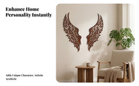 Openwork Angel Feathers Wall Decor Sheet Metal Wall Art Layered Feather Shapes for Home