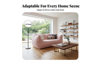 Soft Two-Seater Pouf Removable Cover Lazy Sofa Soft Texture No Assembly Required for Teens, Balcony, Book Nook Nook, Apartment