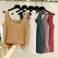 Women's Thermal Velvet U-Neck Slim Fit Vest