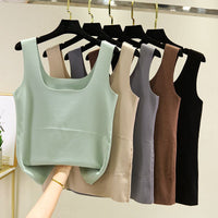 Women's Thermal Velvet U-Neck Slim Fit Vest