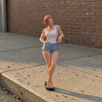 1/64 Scale Hand-Painted Resin Figurine Detailed Face Standing Female Figurine Realistic Detail Model