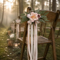 Wedding Chair Flowers Easy to Use Chair Back Floral Garland Artificial