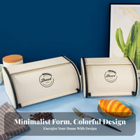 Lidded Utility Bin Nordic Design Loaf storage container Multi-Purpose for Entryway, Pantry
