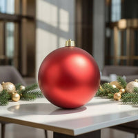 Ornament Ball with Hanging Cap Matte Christmas Ball Ornaments Christmas Ornament Spherical Bauble Traditional for Mantel