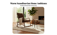 Single-Person Wooden Rocking Chair timeless Design Indoor Seating Wide Armrests