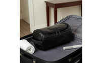 Hanging Toiletry Bag Portable Large Capacity Travel Toiletry Organizer Internal Mesh Pockets PU Synthetic Wash Bag for Journeyers, Men