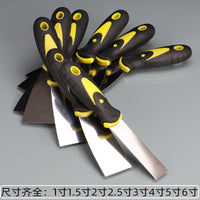 Stainless Steel Putty Knife Scraper with Dual-Tone Handle for Cleaning and Spreading