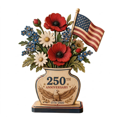 Patriotic Flag Vase Desktop Patriotic Flag Vase Decor Anniversary Design